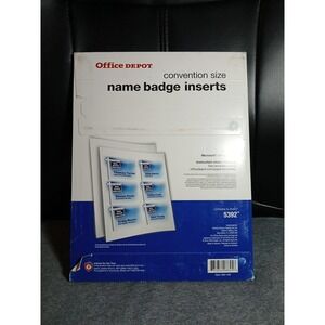 Office Depot Brand Name Badge Kit, Convention InsertsPack Of 50 Avery #5392